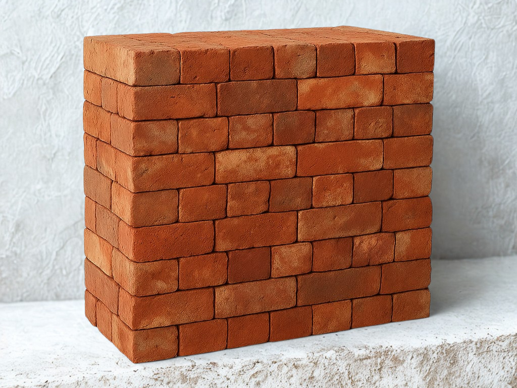 Bricks B Grade (Doam) standard quality clay bricks, economical construction material for walls, foundations, and general building works in Pakistan.