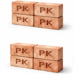 PK Marka Awwal A Grade bricks round stamp premium construction brick on white background