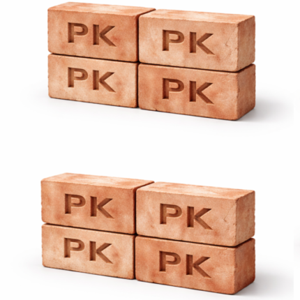 PK Marka Awwal A Grade bricks round stamp premium construction brick on white background