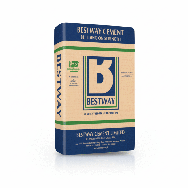 Bestway Cement OPC (Ordinary Portland Cement), high-strength cement for concrete, plaster, masonry, and infrastructure construction in Pakistan.