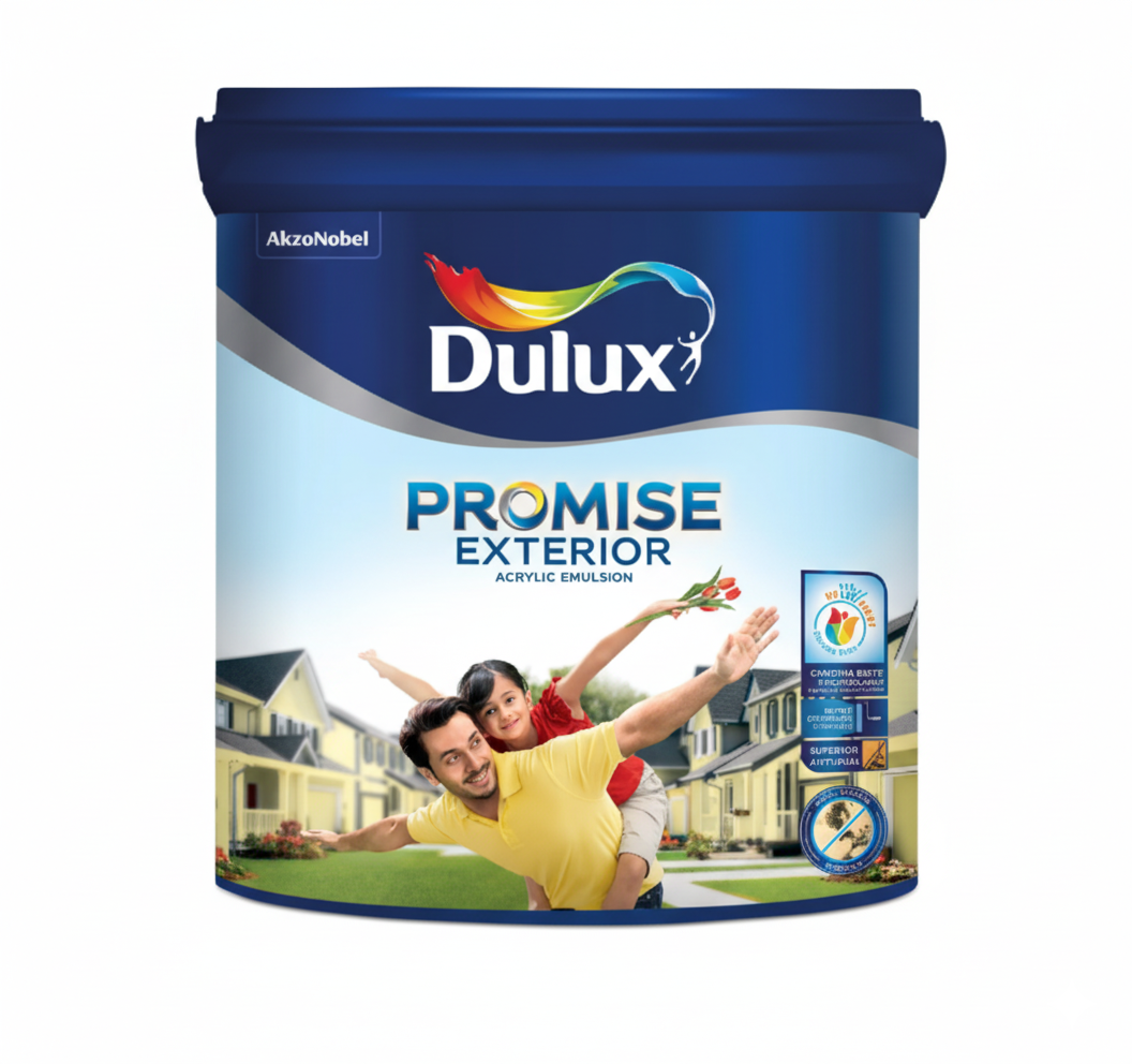 ICI Dulux Promise Exterior Emulsion – durable weatherproof exterior wall paint with long-lasting protection.