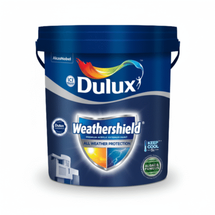 ICI Dulux Weathershield Powerflexx exterior wall paint – advanced waterproof and crack-resistant protection.