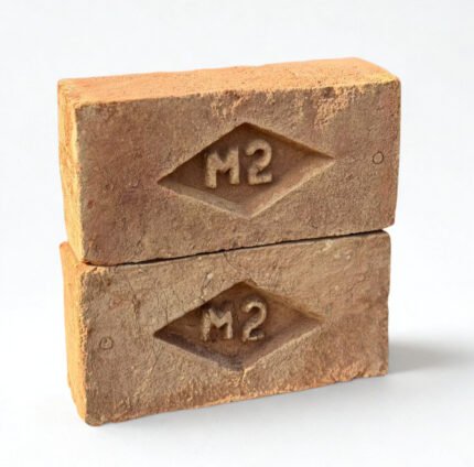 Awwal A Grade M2 Marka bricks diamond stamp premium kiln baked clay bricks on white background