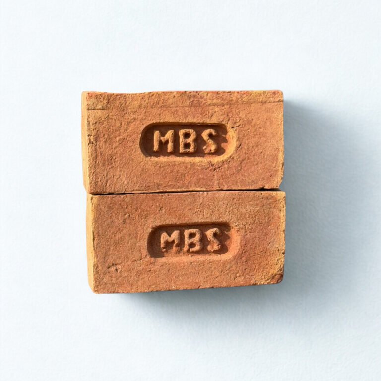 Awwal A Grade MBS Marka bricks premium kiln baked clay bricks on white background
