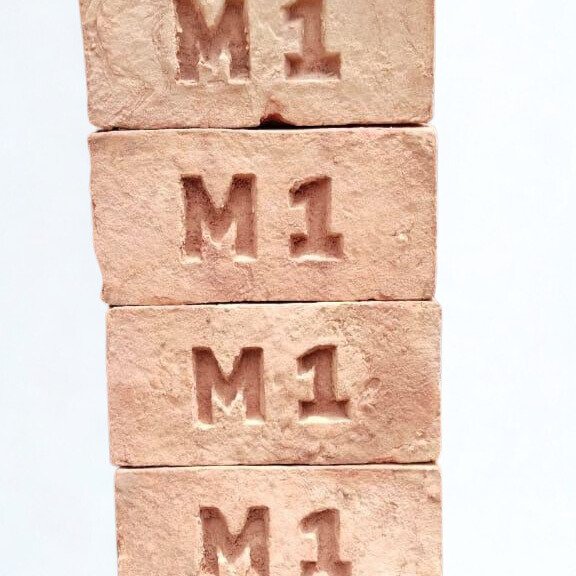 Awwal A Grade M1 Marka bricks premium kiln baked clay bricks on white background