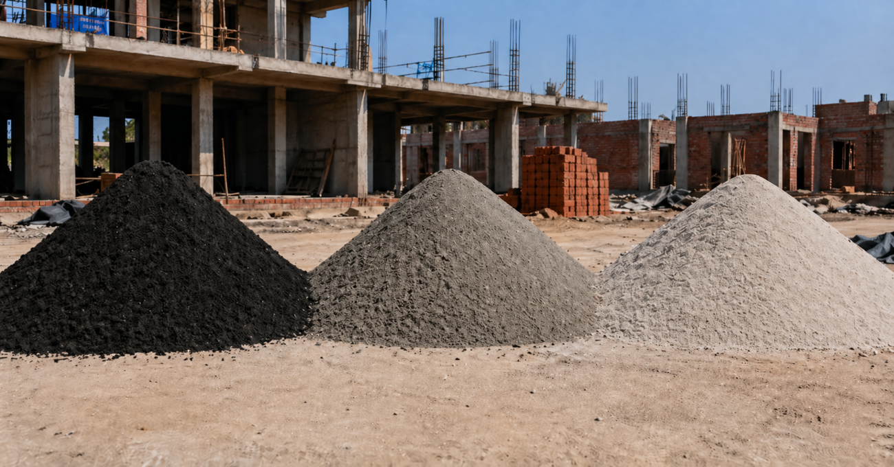 Sand types comparison Ravi Chenab Lawrencepur Pakistan 2026